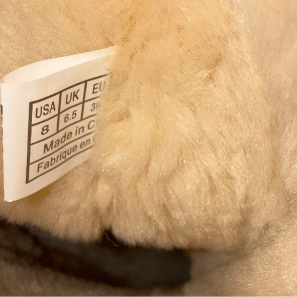 Cream Faux Shearling Bow Winter Boots - Picture 8 of 8